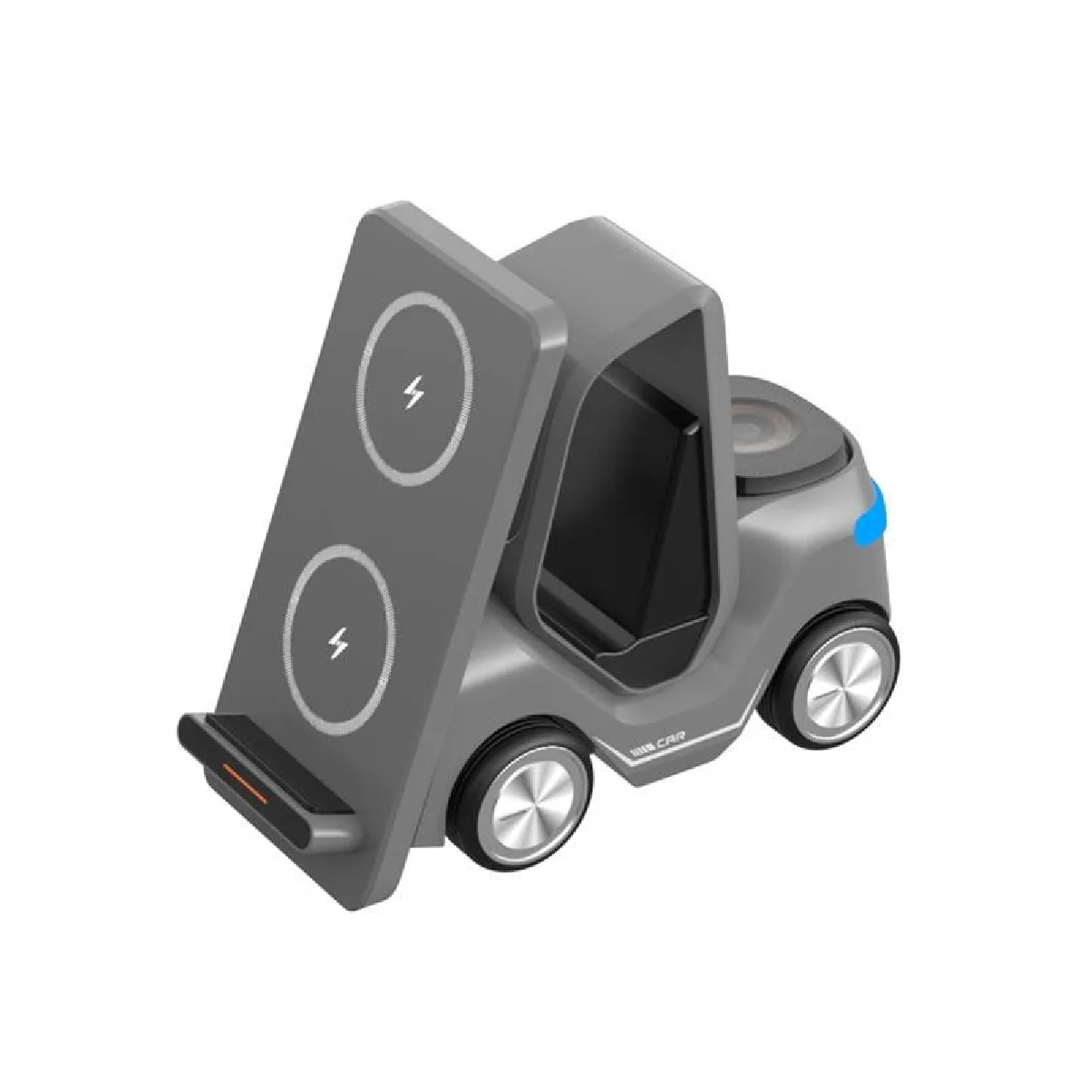 Yonis Gris Station De Charge Sans Fil 3-En-1 - 15 W