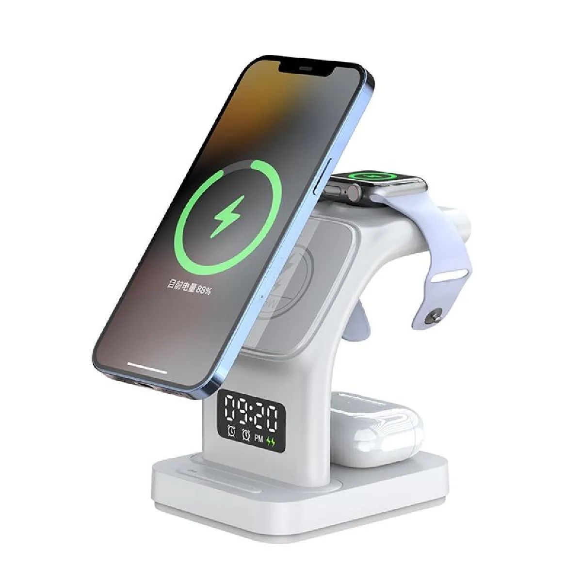 Yonis Blanc Chargeur Sans Fil Magnétique Pour Iphone - 15 W