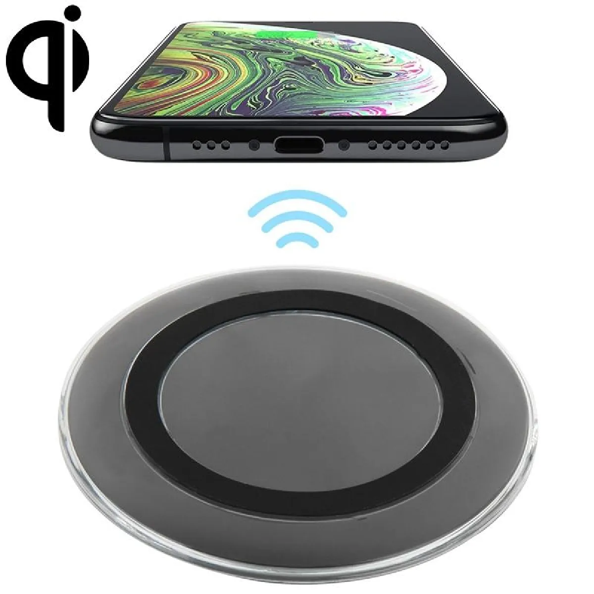Chargeur Sans Fil Universel Antidérapant Compatible QI Pour Chargement 360° Facile YONIS