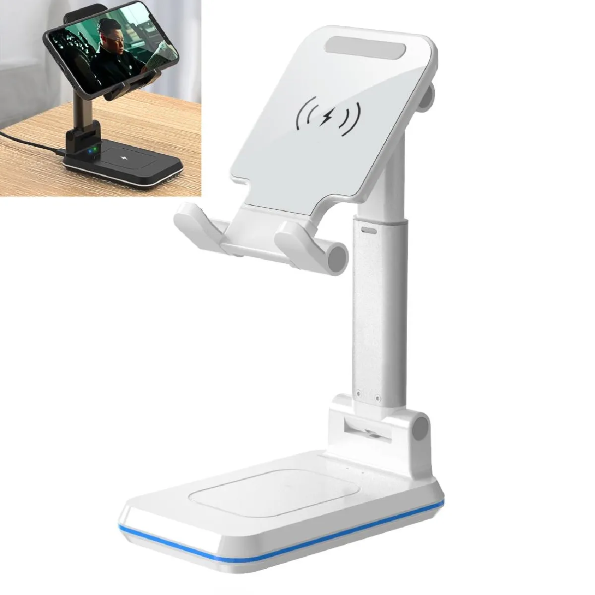 Yonis Blanc Chargeur Sans Fil Pliable