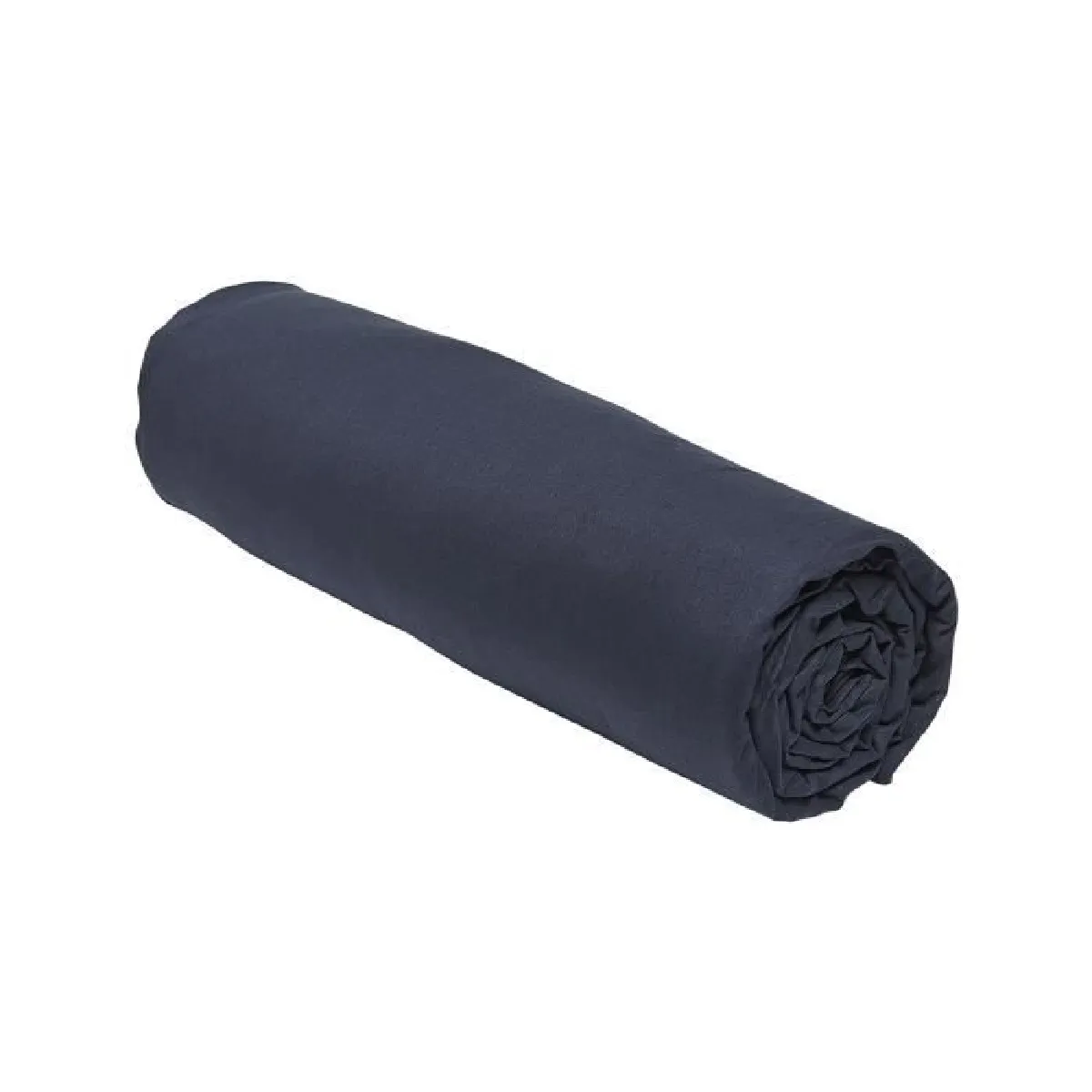 Drap housse Essential - 140 x 200+30 cm - 2 personnes - 100% Coton uni - Navy
