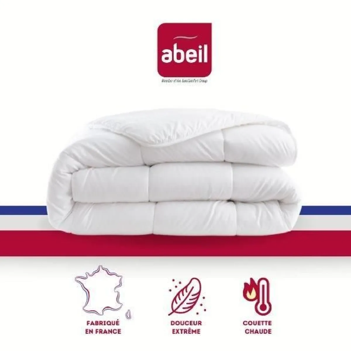 Couette ABEIL Couette douceur auvergnate - 140 x 200 cm - chaude - 1 personne -