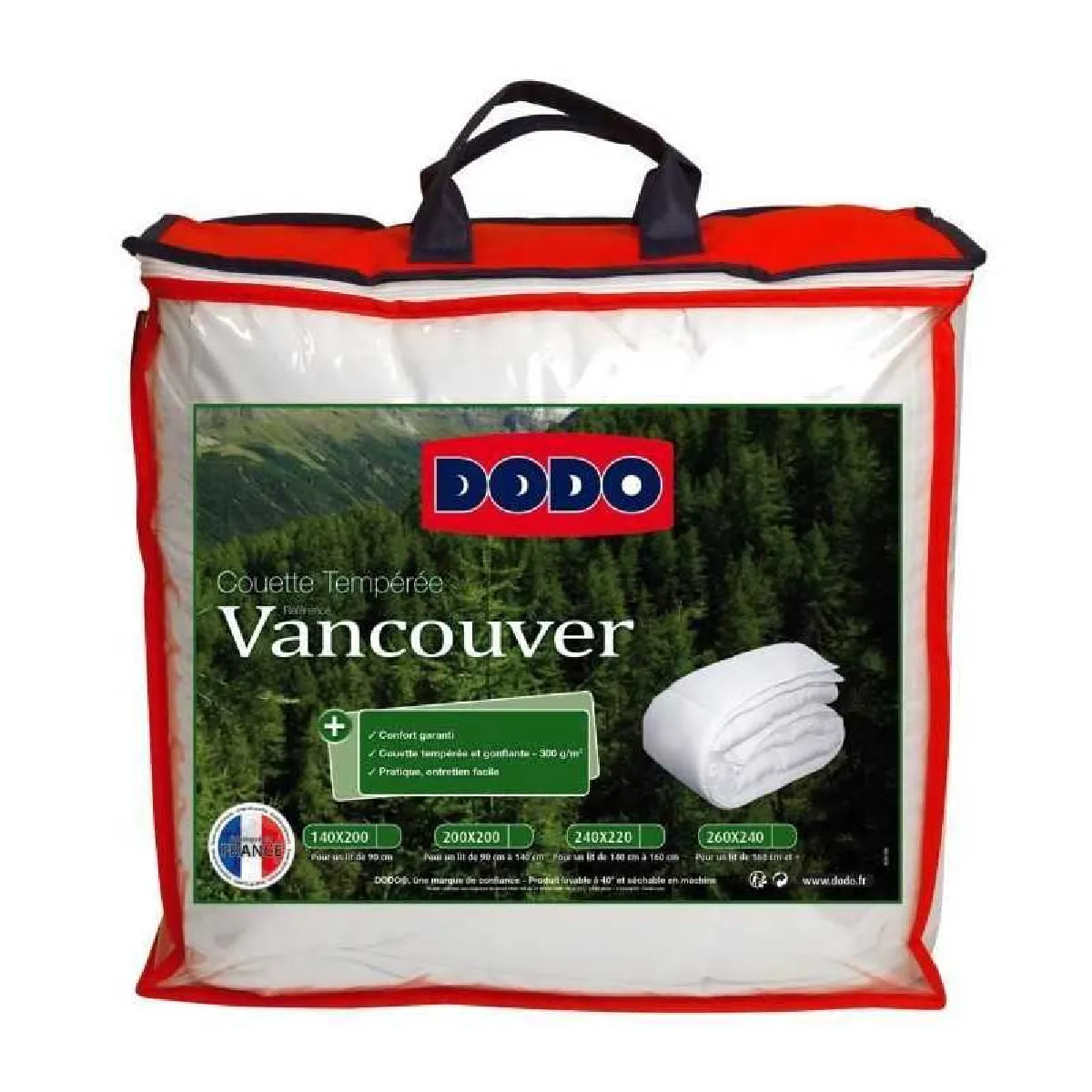 DODO  Couette temperee Vancouver - 220 x 240 cm - Blanc