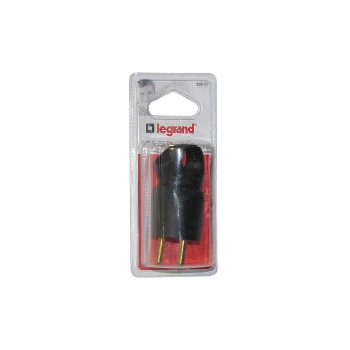 Legrand Noir 0 939 07 Fiche Mâle 2P+T Plastique 16A 250V Avec Anneau