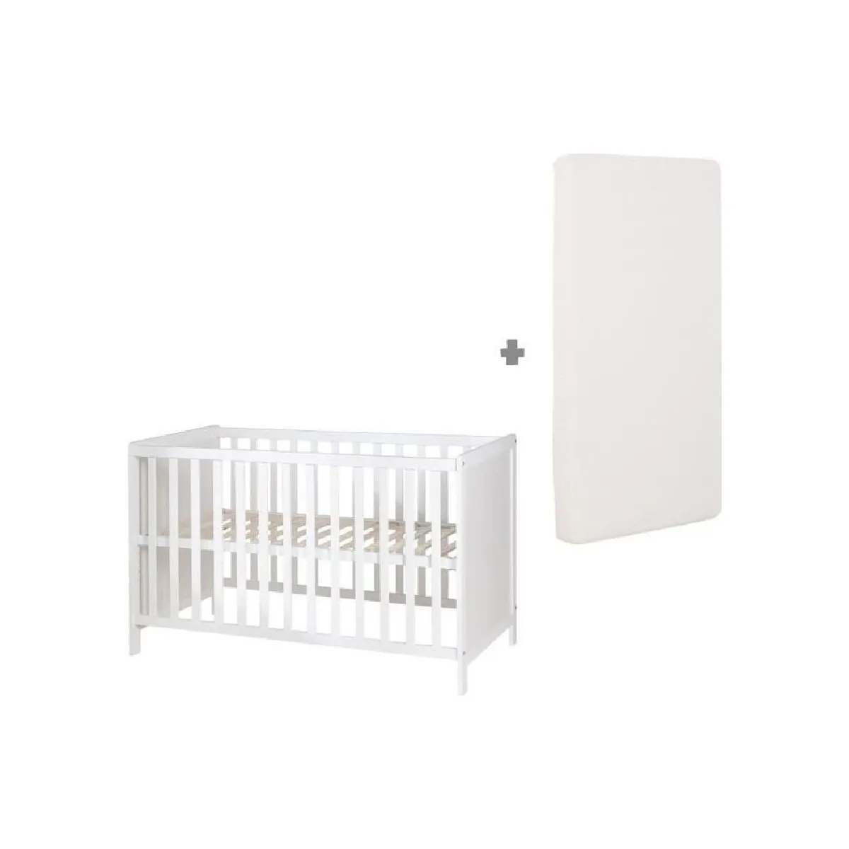 0176W-1 Lit cododo 60 x 120 cm 2-en-1 réglable blanc 0176W-1 Lit cododo 60 x 120 cm 2-en-1 réglable blanc