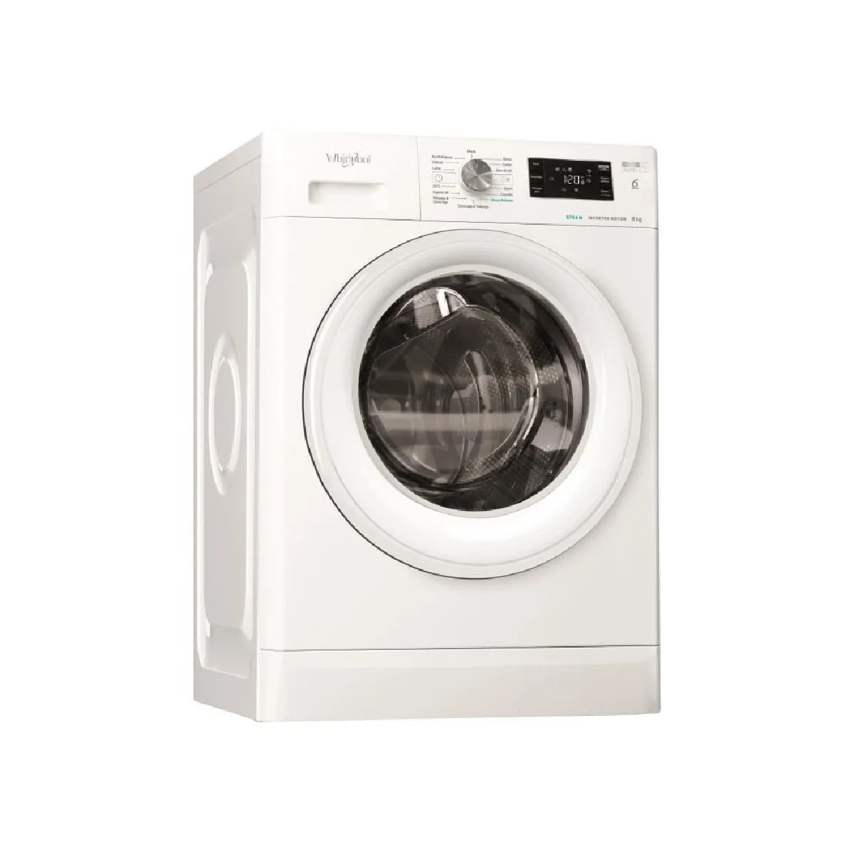 Lave linge hublot WHIRLPOOL FFBU827VFR 8 kg Induction L60cm 1200 trsmin - vue 2