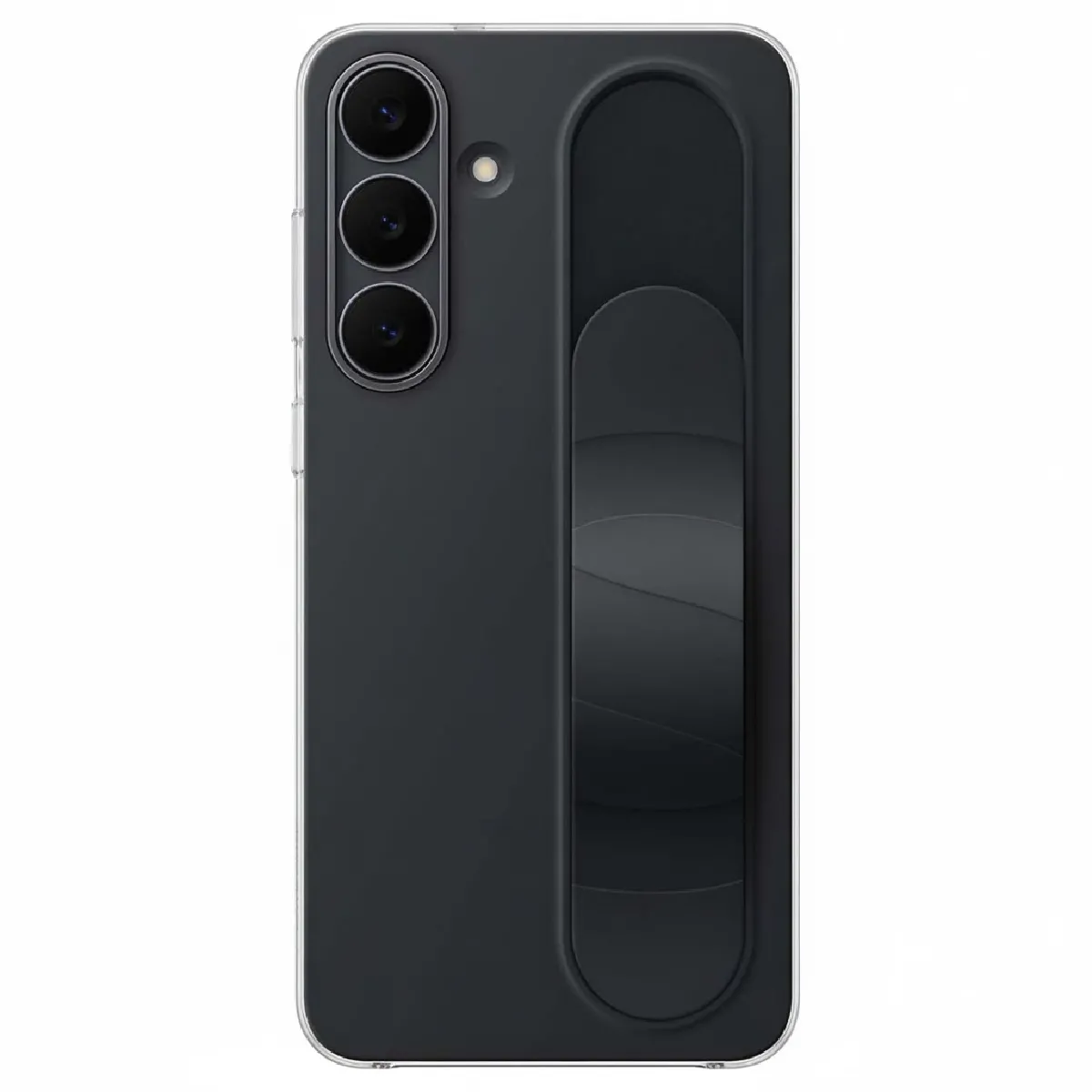 Samsung Coque pour Galaxy S25 FE en Silicone avec Poignée et Fonction Stand Noir