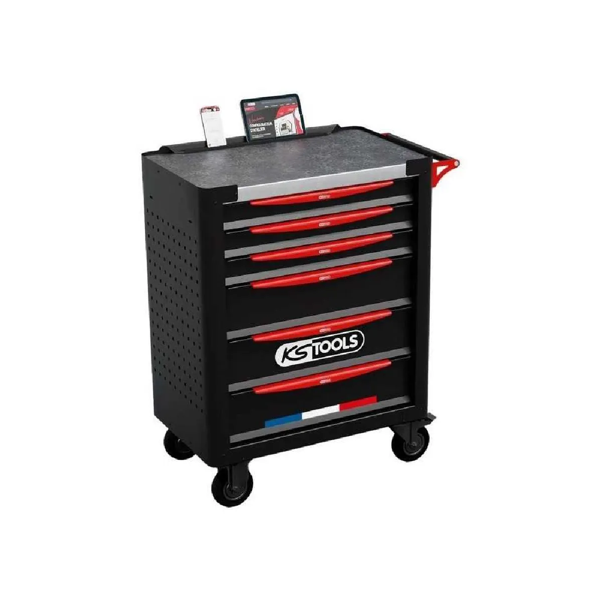 Ks Tools Noir Servante D'atelier 6 Tiroirs - 265 Outils