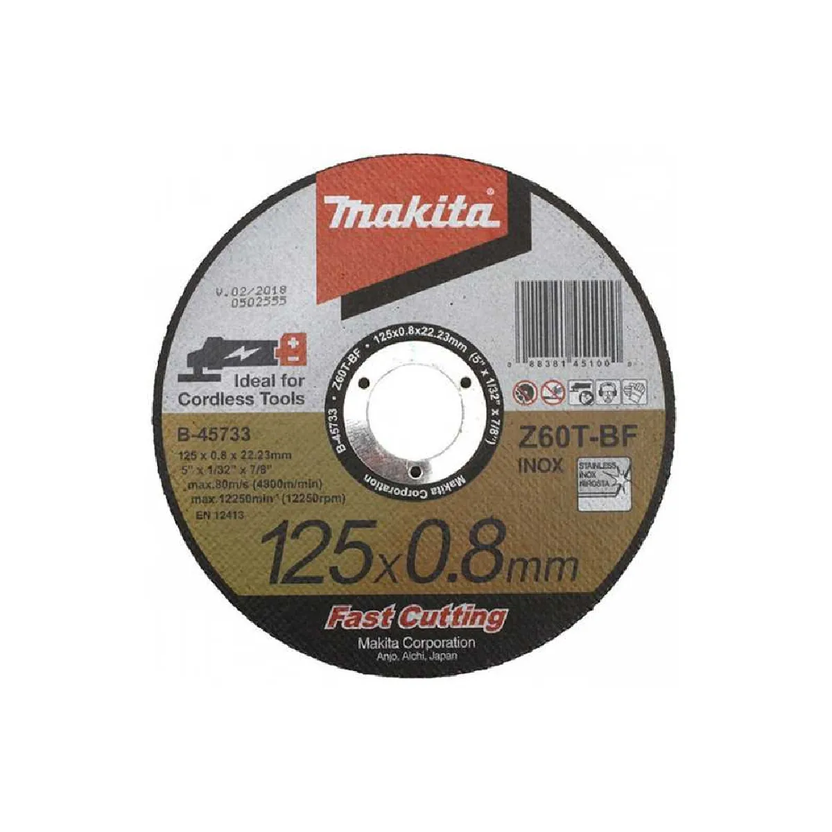 Disque de meuleuse disque de decoupe Makita DISQUE Ã TRONÃONNER POUR ACIER 125X08 - vue 2