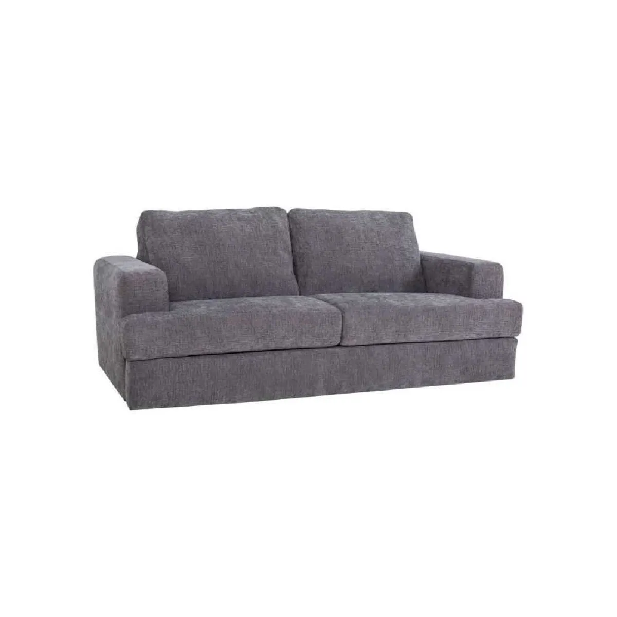 Dunlopillo Gris Igor Canapé Convertible 3 Places Tissu Gaufré Souris 231X107x90 Cm