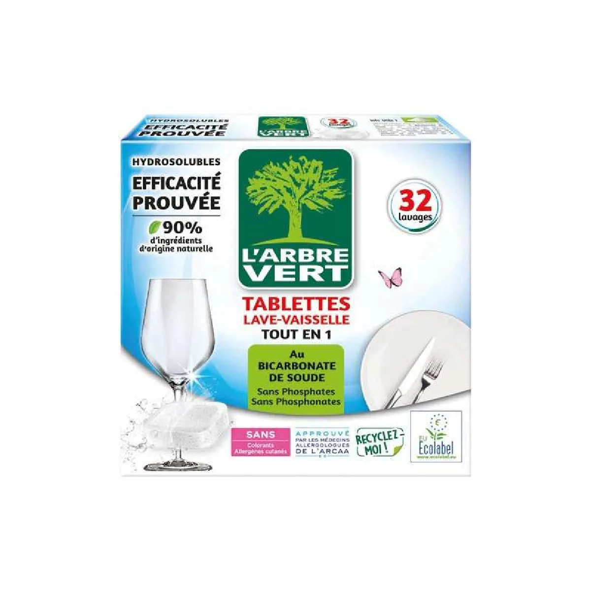 Tablettes Lave vaisselle Tout En 1 Bicarbonate De Soude 'arbre Le Pack De 32 Capsules - vue 2