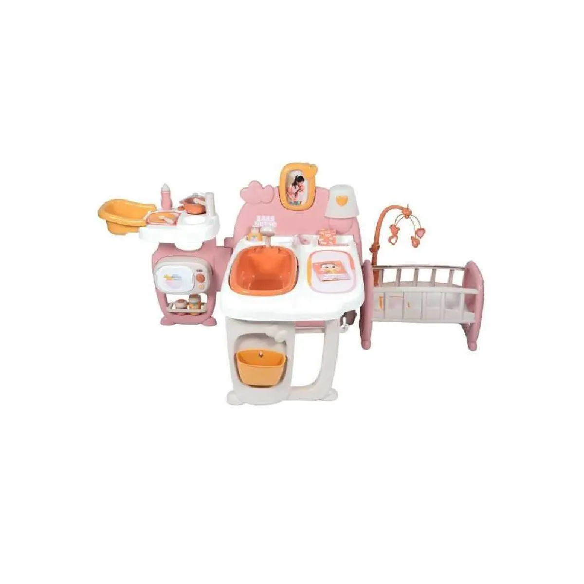 Smoby Baby Nurse Grande Maison des Bébés pour Poupons Jusqu'à 42 cms 19 Accessoires Matière Recyclée A Partir de Fabrication Française - vue 9