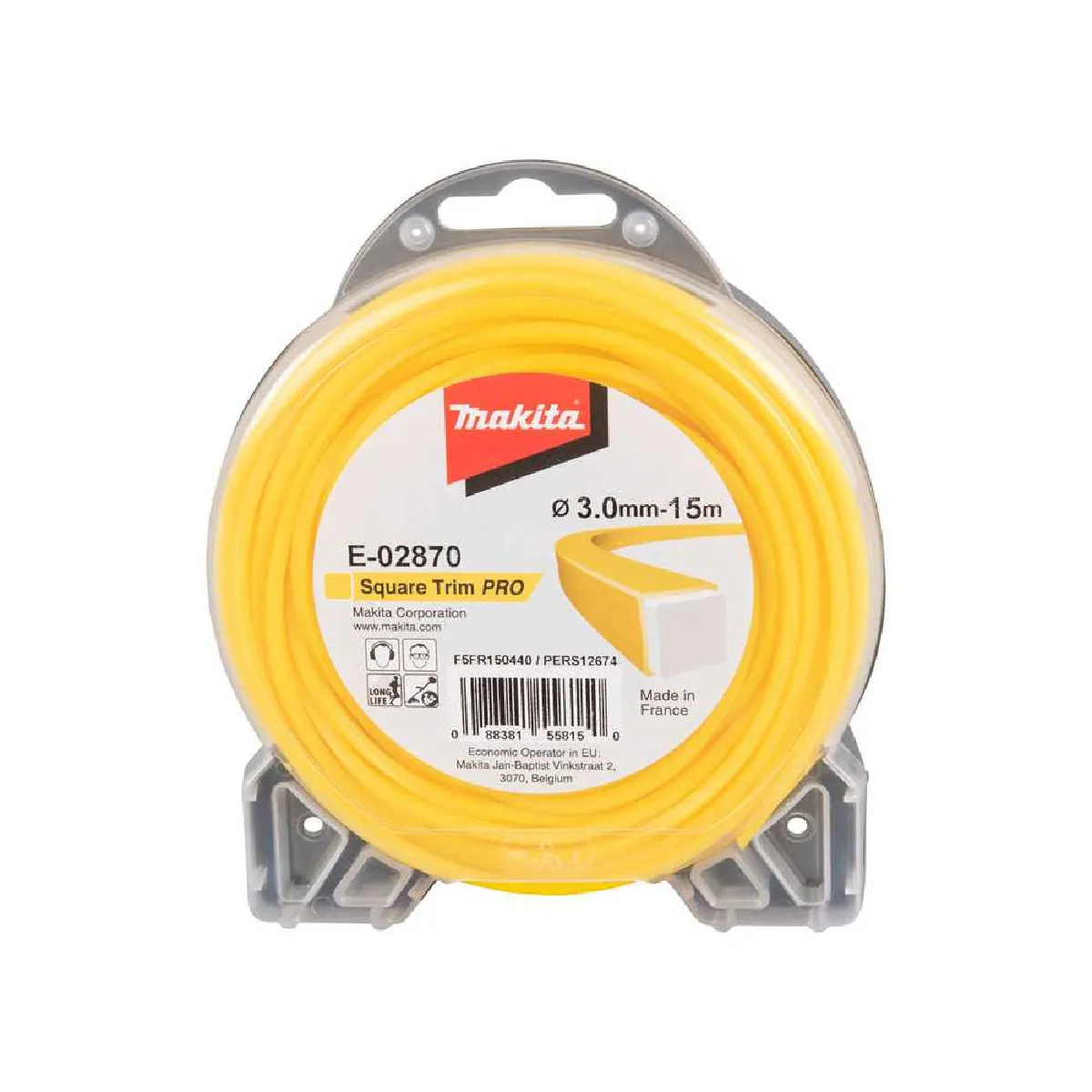 E-02870 Fil nylon carré 3 mm x 15 m