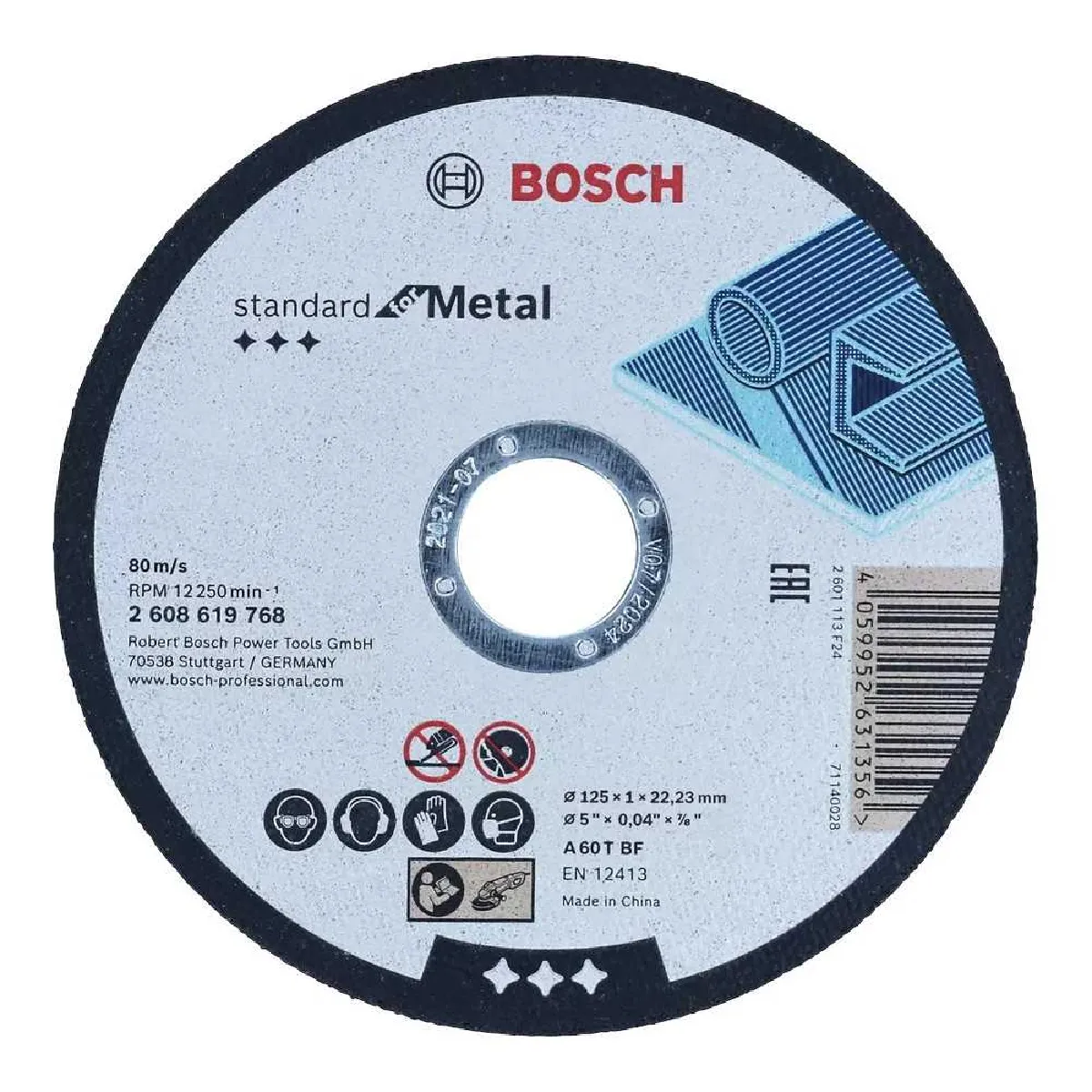 Disque à tronçonner droit Bosch Standard for Metal Straight 125 mm 22.23 mm - vue 3