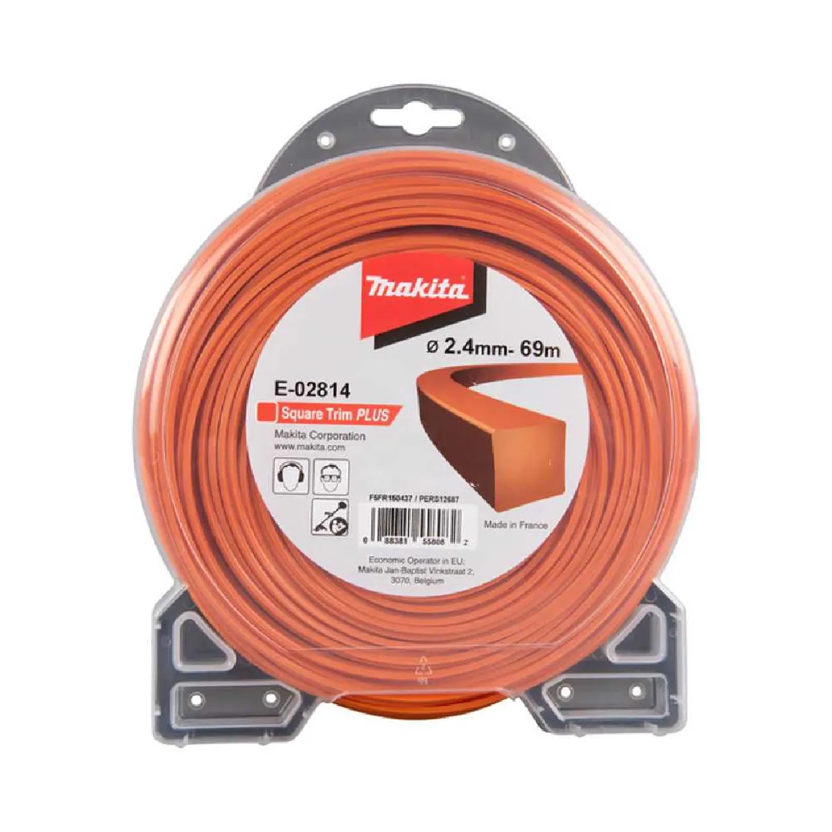 E-02814 Fil carré 2,4 mm 69 m orange