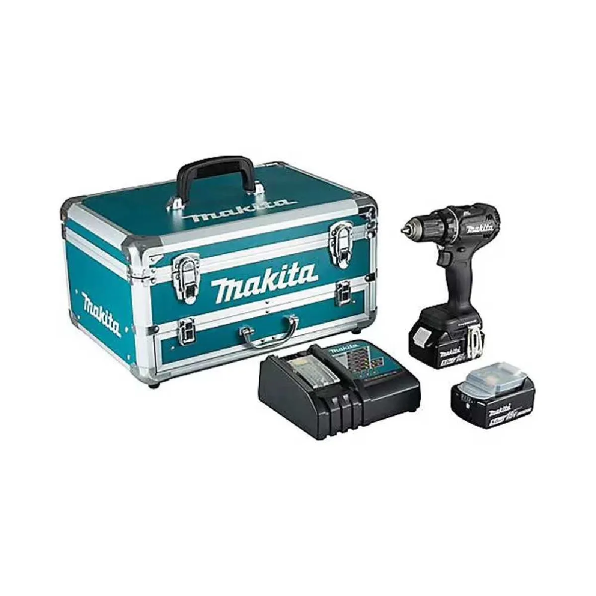Perceuse visseuse 18V avec accessoires + 2 batteries 5Ah + chargeur rapide + coffret MAKITA DDF485TX2B - vue 5