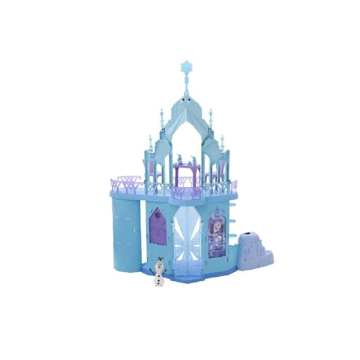 CHÂTEAU DE GLACE JGG41 Playset La Reine des Neiges 80+ cm 5 zones 21 accessoires Olaf