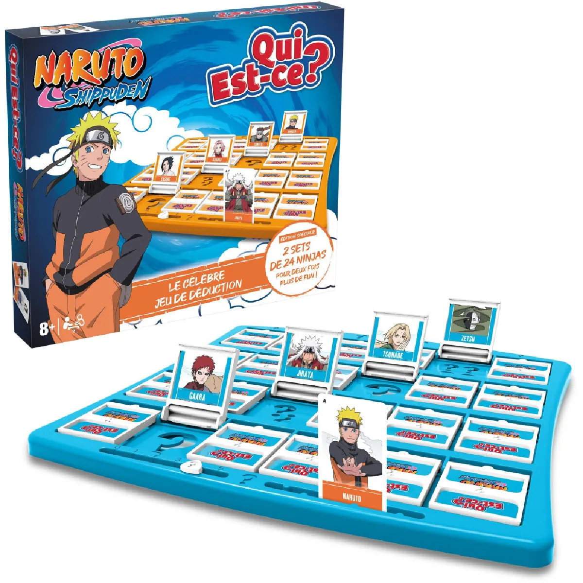 WINNING MOVES QUI EST-CE ? Naruto Shippuden Jeu de d&eacute;duction 24 personnages
