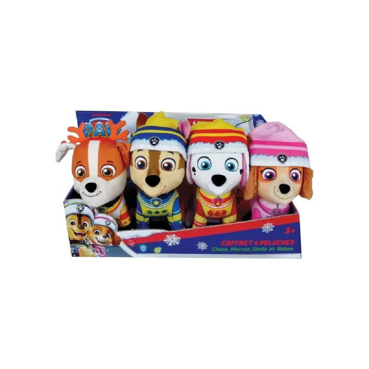 Coffret de 4 peluches JEMINI Jemini PAW Patrol 12 cm Chase Marcus Ruben Stella