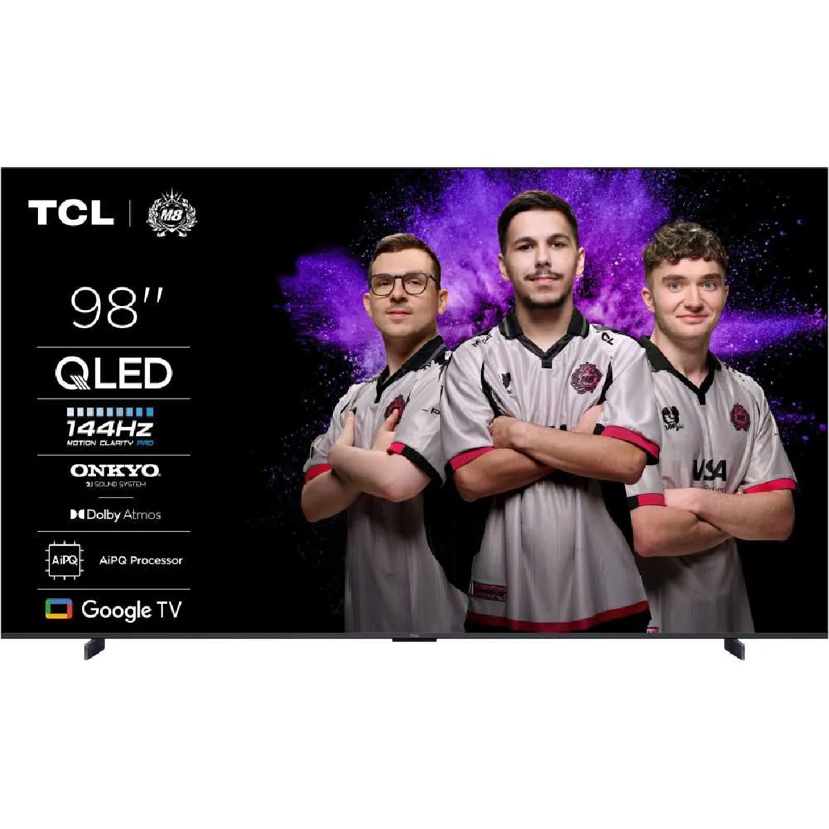 98QLED810K Téléviseur 98 pouces QLED 4K UHD 144 Hz HDMI 2.1 Google TV