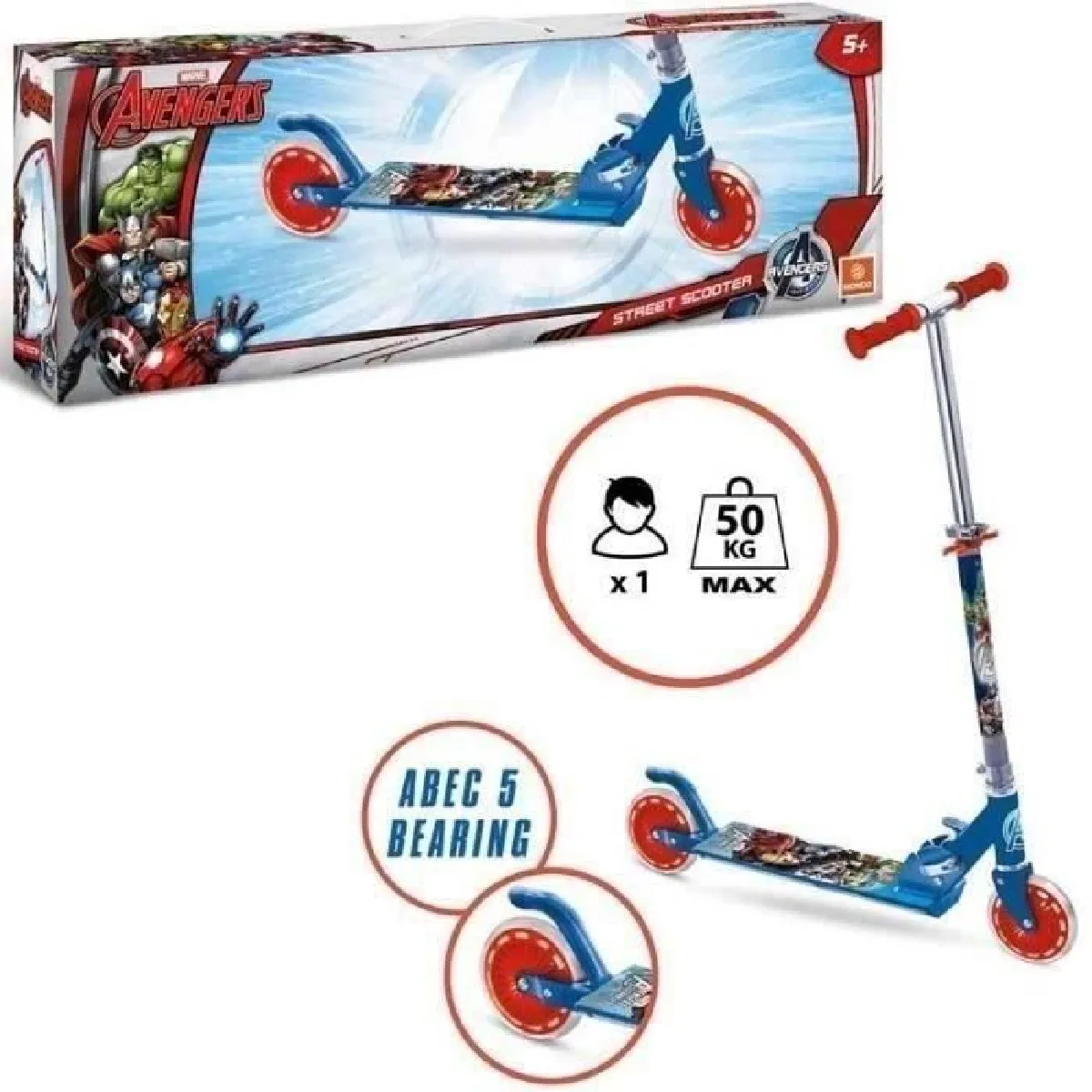 Patinette 2 Roues MARVEL Avengers – Pliable, Guidon Ajustable - vue 2