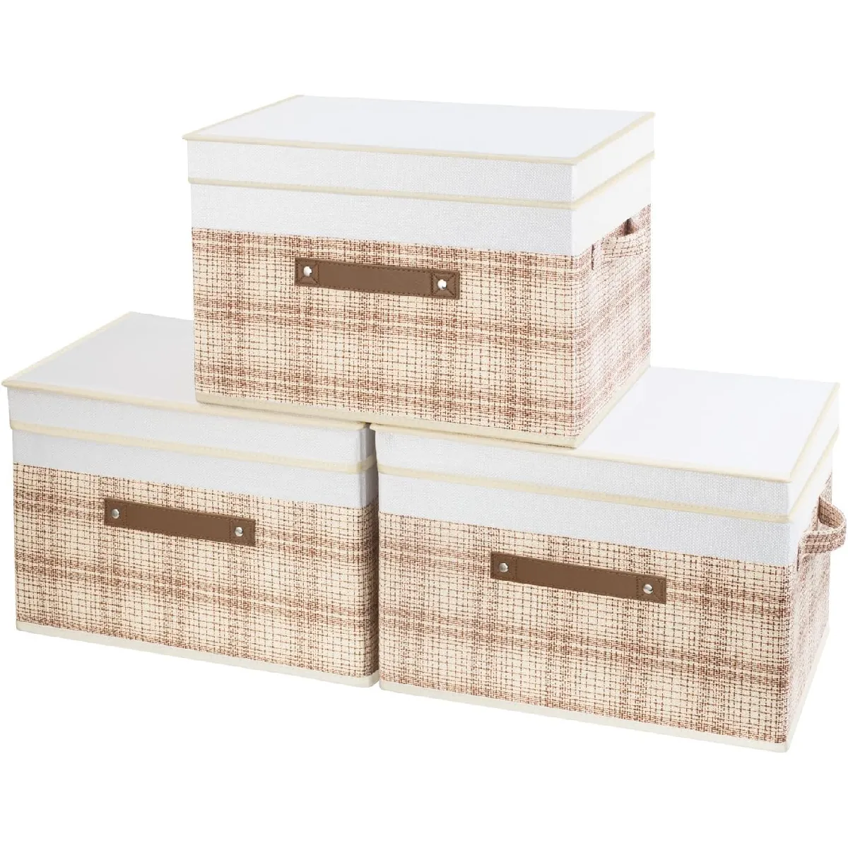 Vendos85 Gris Set 3 Boîtes De Rangement