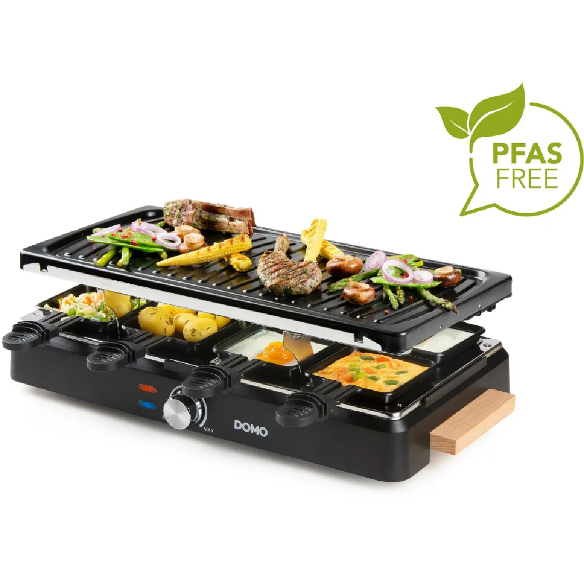 Domo Noir Do9294g Appareil À Raclette 8 Personnes Mat 1400 W