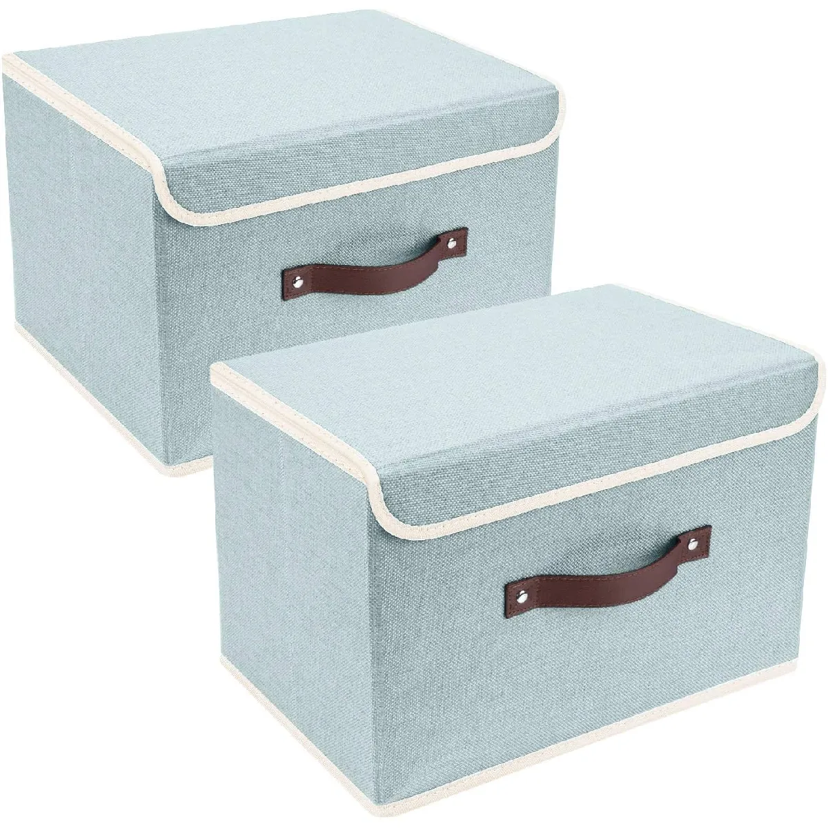 Vendos85 Gris Boîtes De Rangement Pliables - Foncé