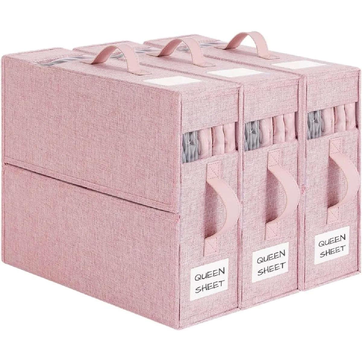Vendos85 Rose Set De 3 Organiseurs De Draps