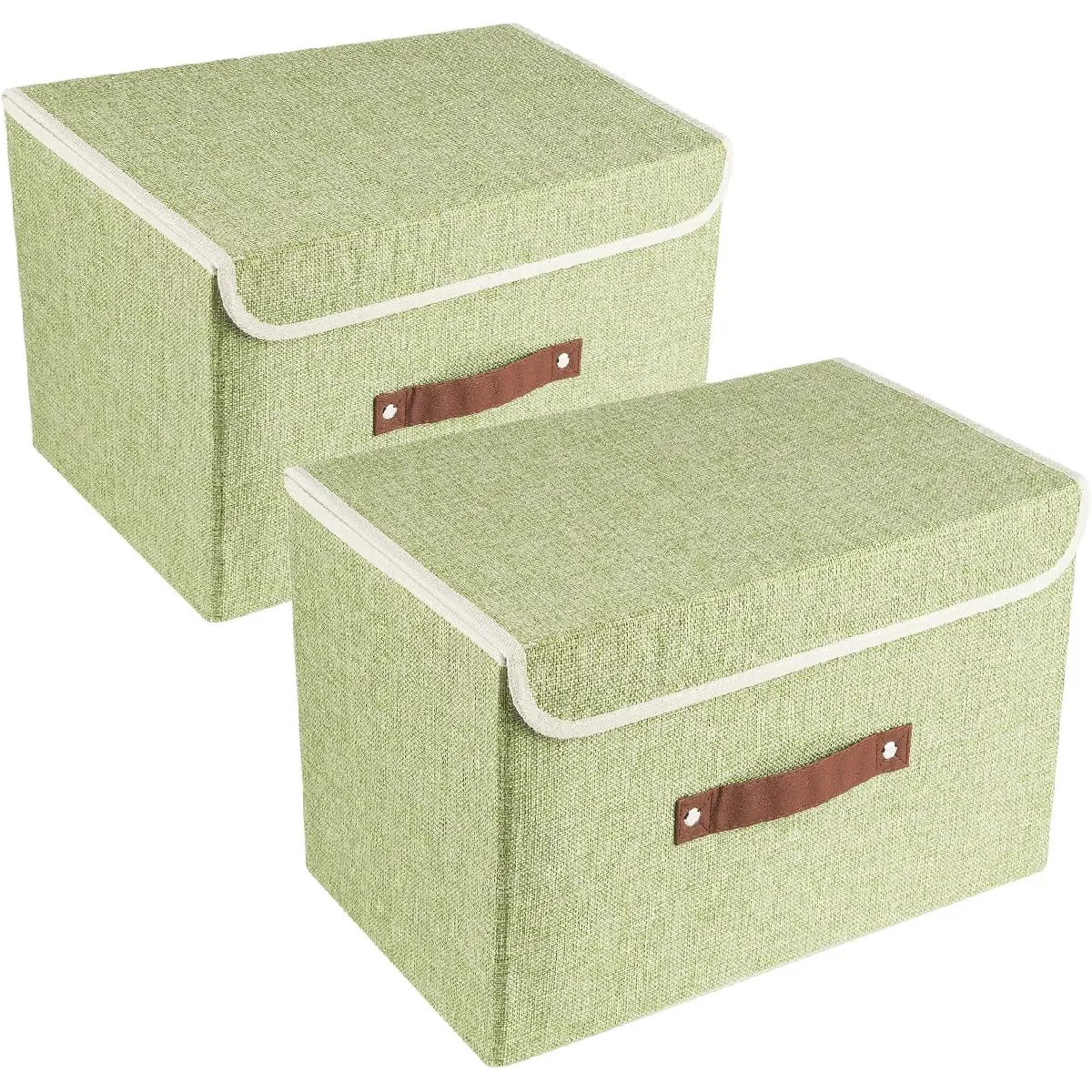 Vendos85 Vert Lot De 2 Boîtes De Rangement Pliables