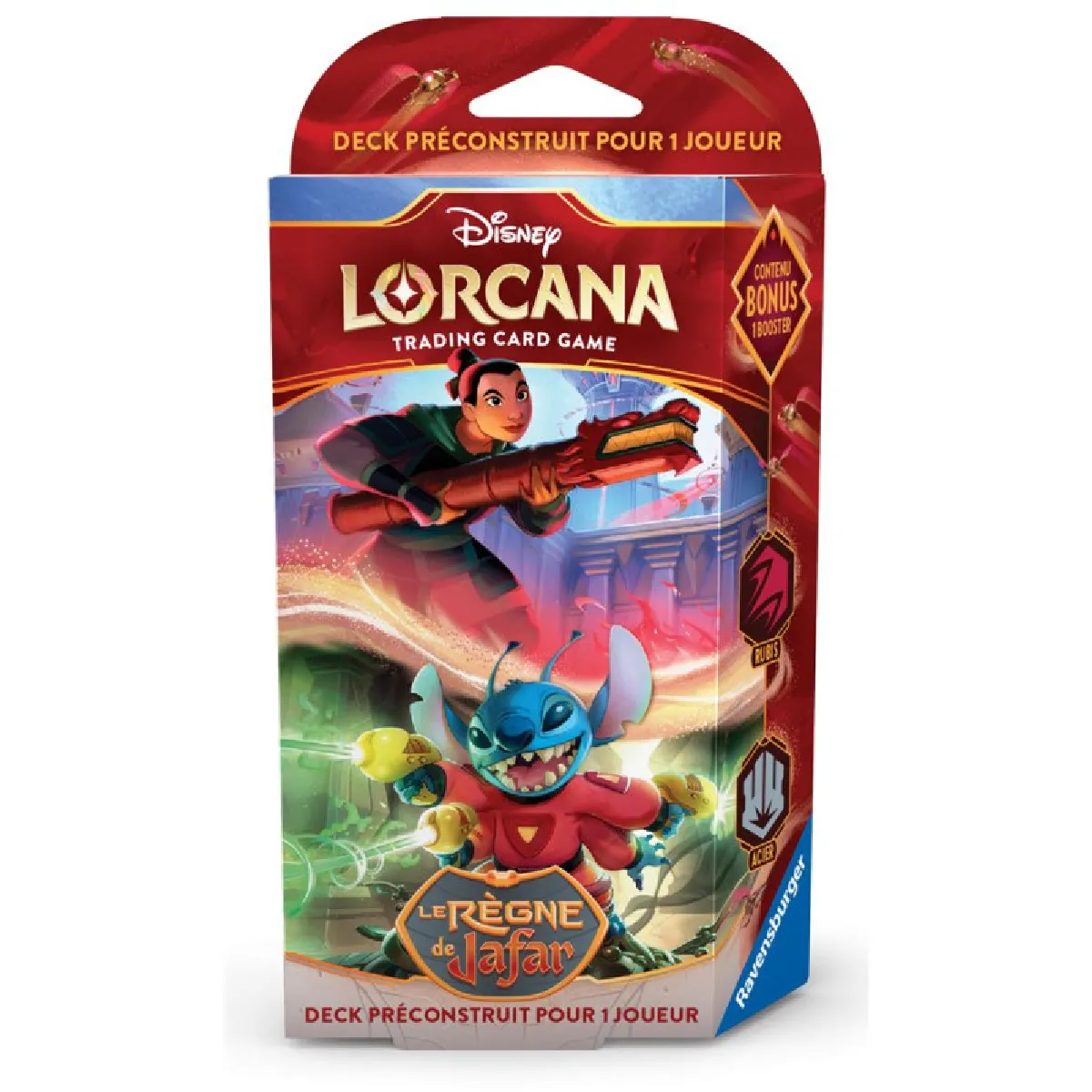 Carte à collectionner Lorcana Ravensburger Disney Deck préconstruit 1 joueur Le Règne de Jafar Mulan & Stitch - vue 2