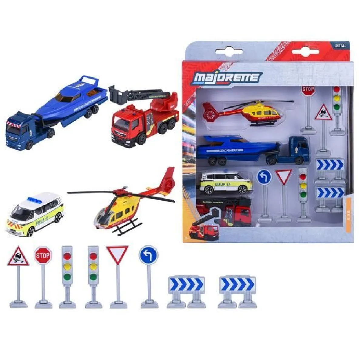 Majorette Smoby playset véhicules secours