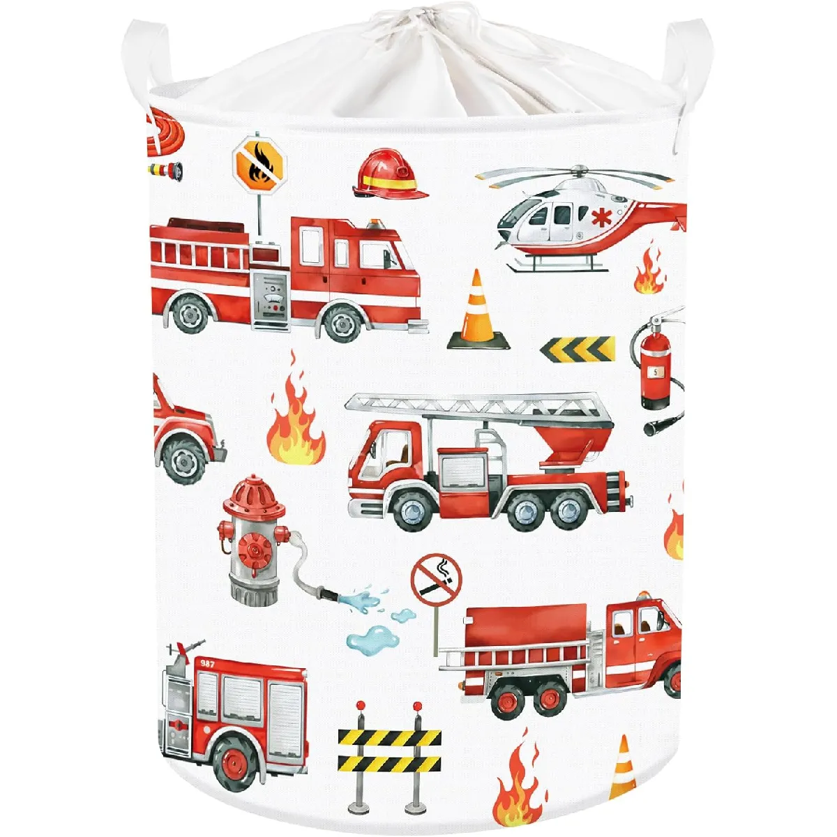 Vendos85 Panier De Rangement Enfant Pompier - Multicolore