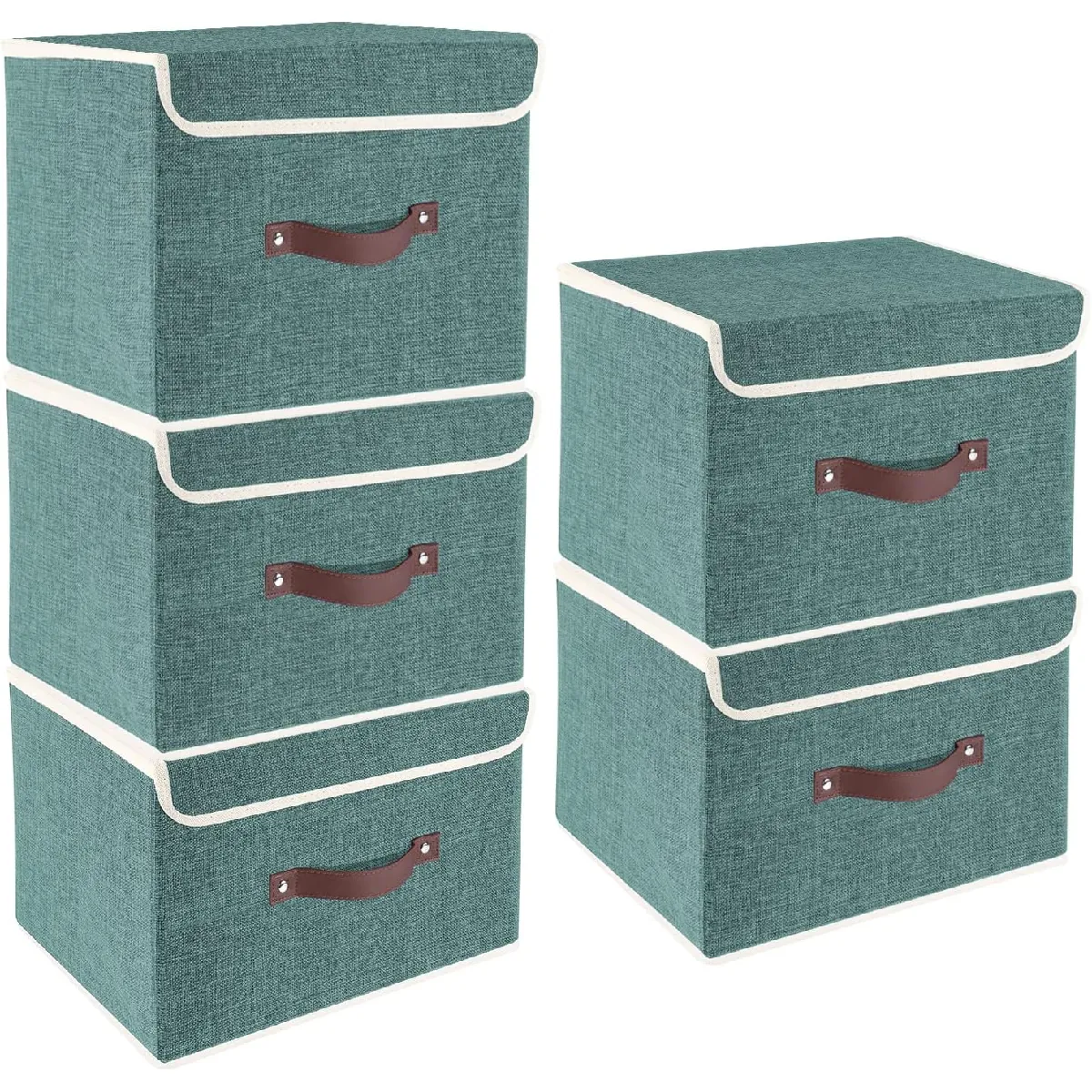 Vendos85 Vert Set 5 Boîtes De Rangement