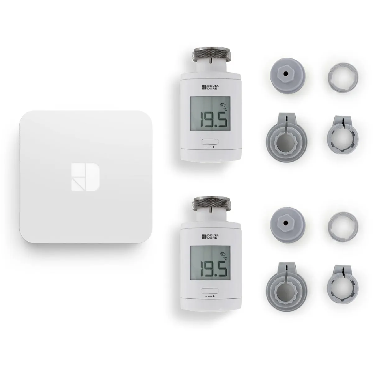 Delta Dore Pack Trv 1.0 2 Têtes Thermostatiques Connectées + Box Tydom Home (6050664)