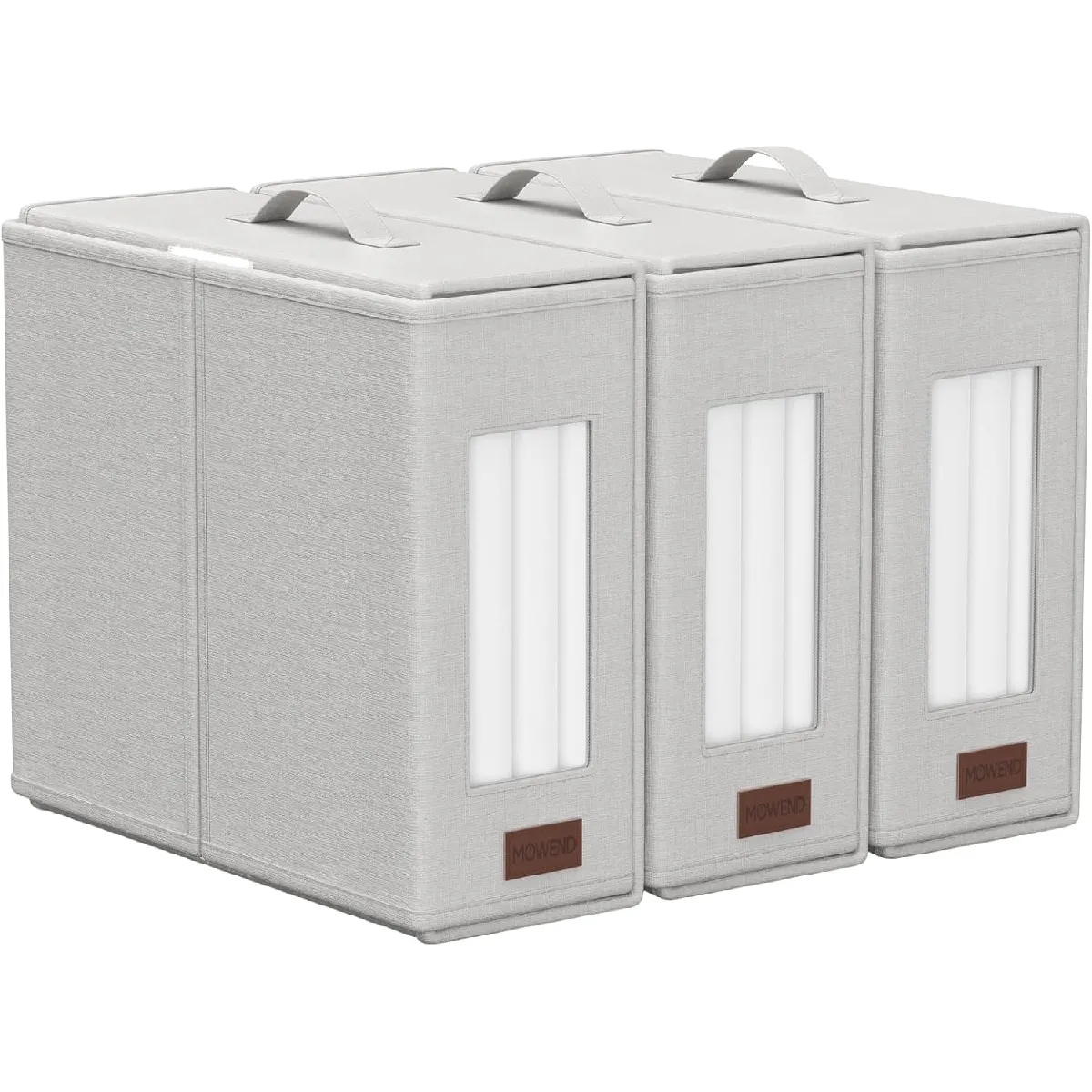 Vendos85 Blanc Set De 3 Paniers De Rangement
