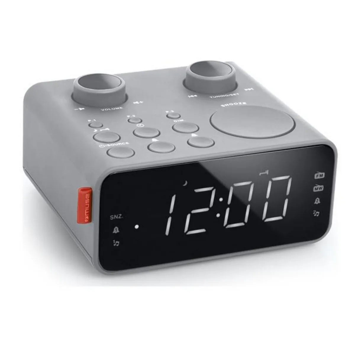 MUSE Radio-r&eacute;veil double alarme gris - M17LG - Fm-po - 
