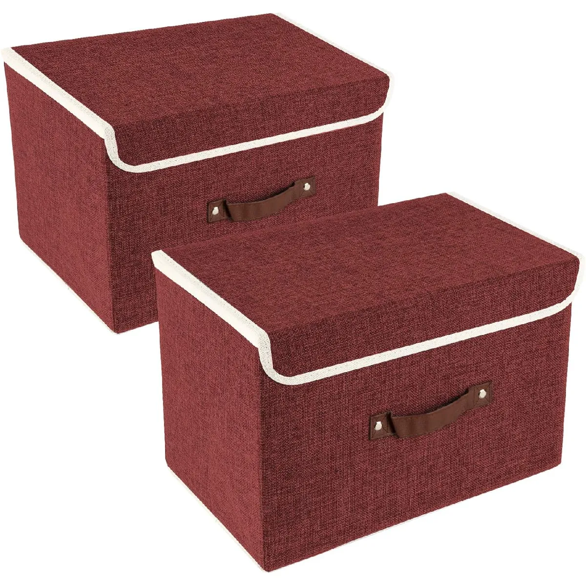 Vendos85 Gris Set De 2 Boîtes De Rangement Pliables