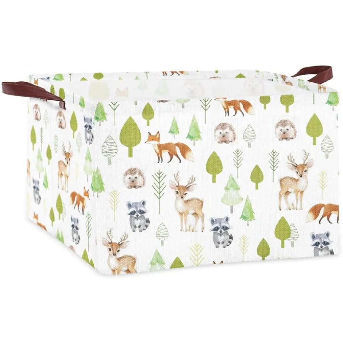 Vendos85 Panier À Linge Pliable En Lin Motif Animaux