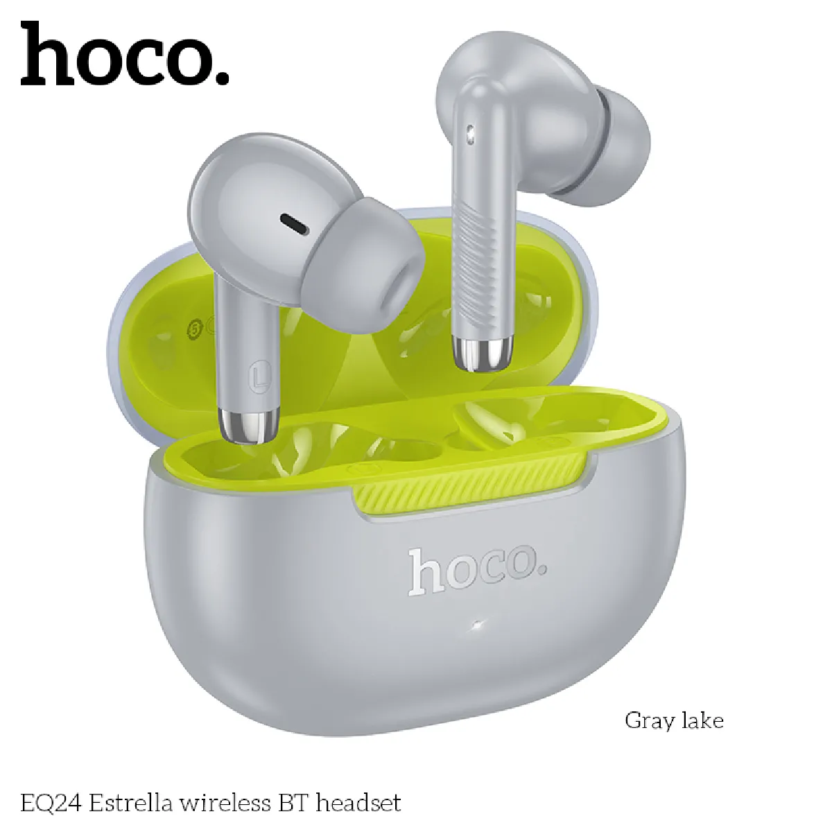Auriculares Hoco EQ24 sans fil Bluetooth in-ear IPX5, commandes tactiles, gris lac - Image 3