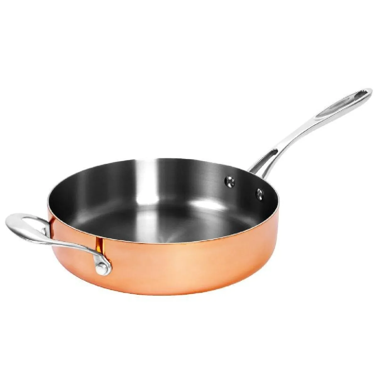 VOGUE Sauteuse triple &eacute;paisseur en cuivre  Tri Wall 240 mm