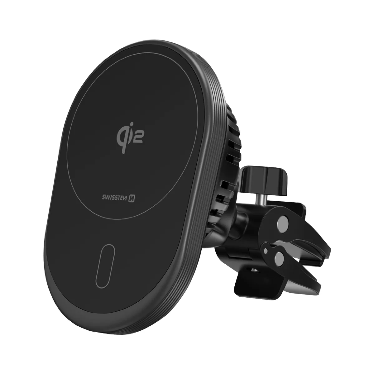 Swissten Noir Support Et Chargeur Voiture Magsafe Qi2 15W Pour Smartphone