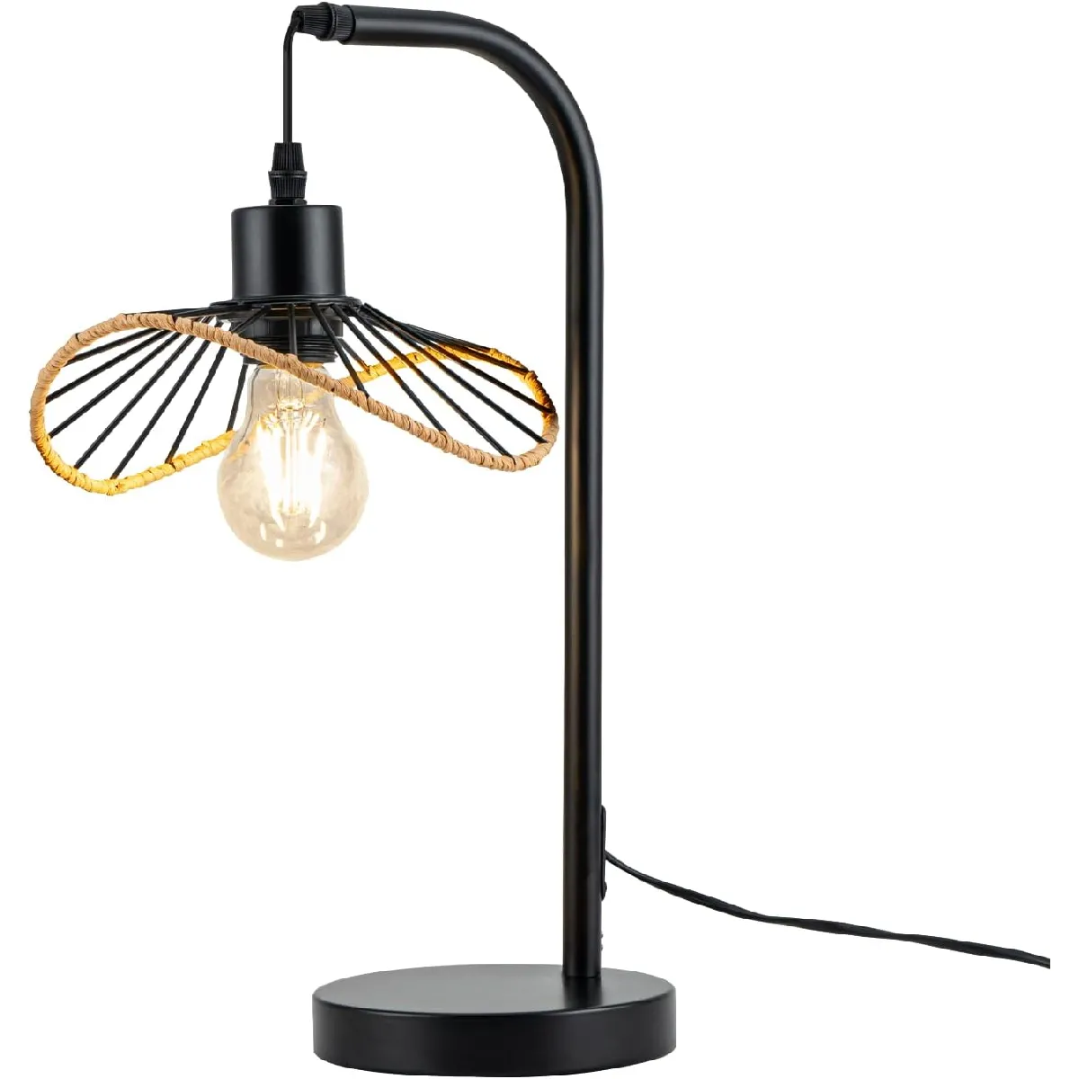 Nettlife Lampe de bureau métal - Noir