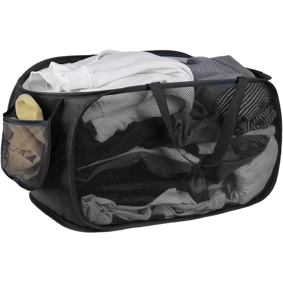 Vendos85 Noir Panier À Linge Pliable