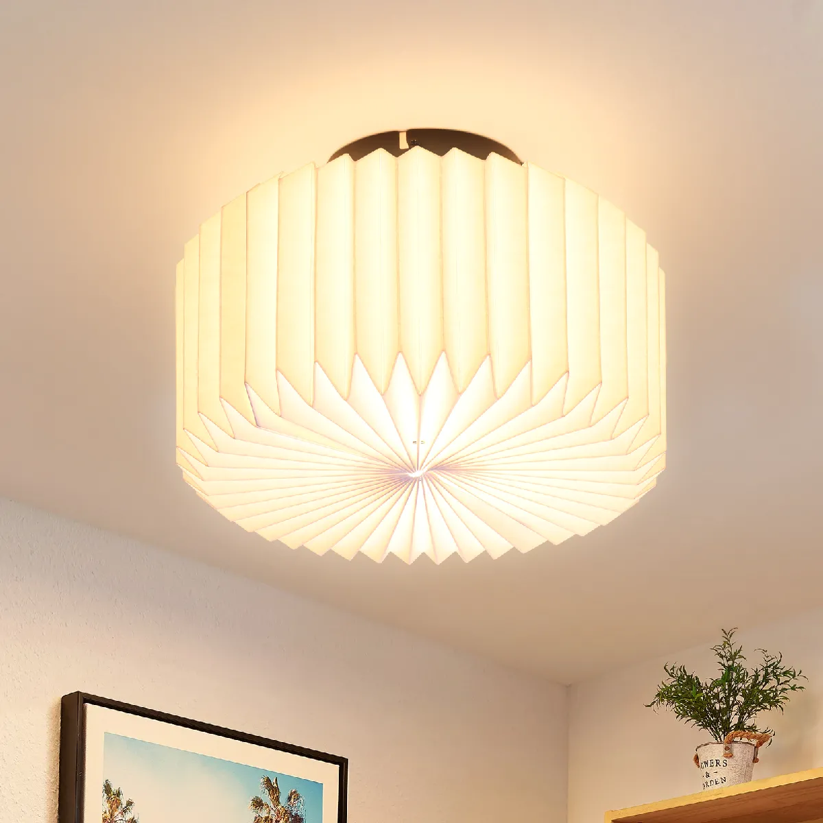 Nettlife Plafonnier salon vintage - Blanc