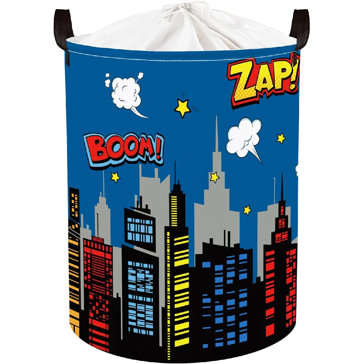 VENDOS85  Panier &agrave; linge pliable enfants - Multicolore