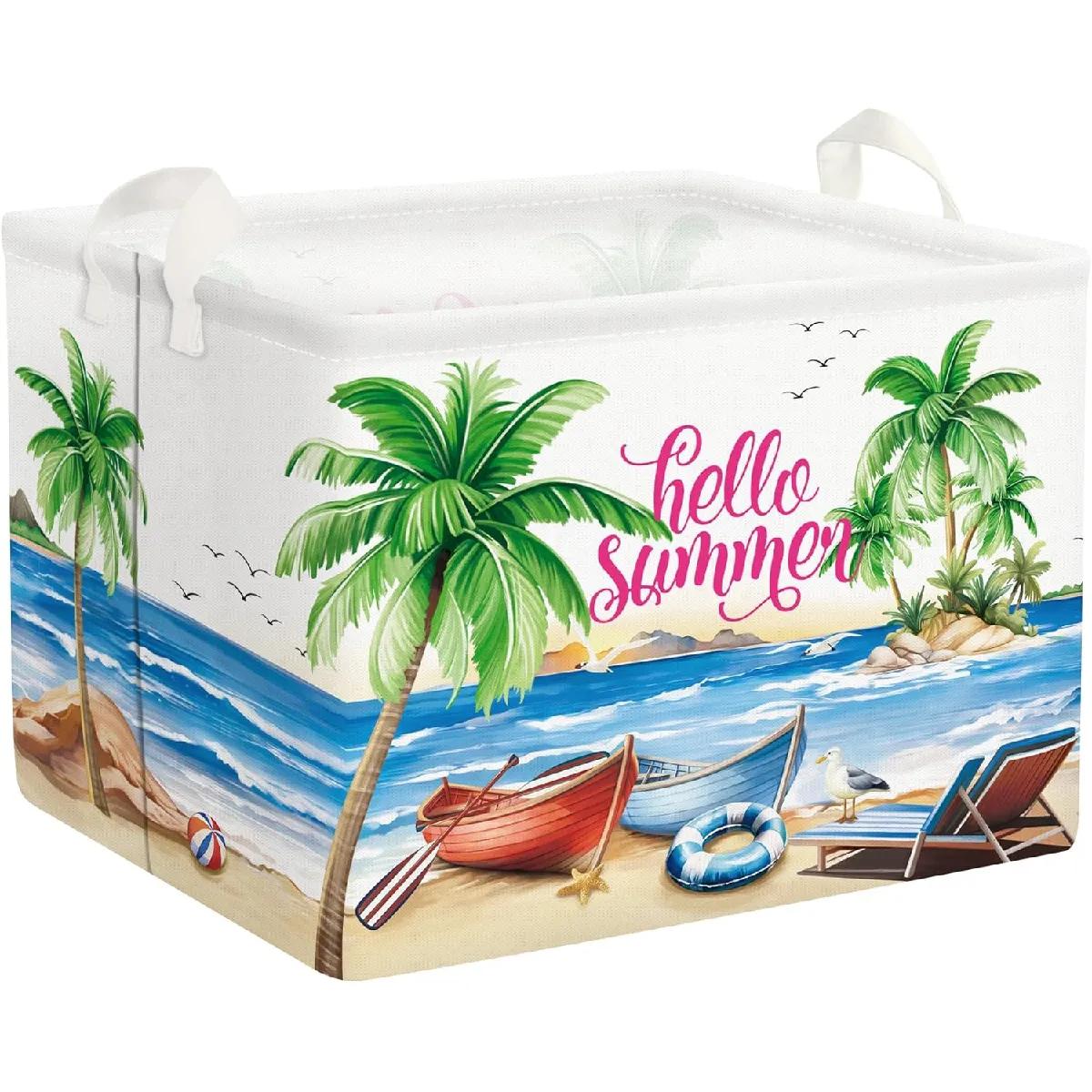 VENDOS85  Panier &agrave; linge pliable enfant - Multicolore