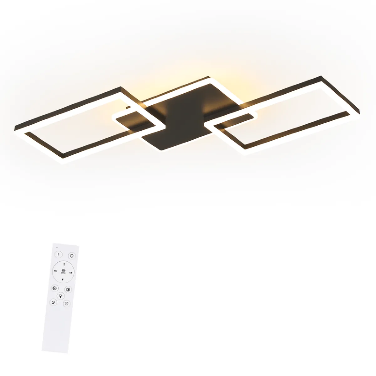 Nettlife plafonnier LED salon - Noir