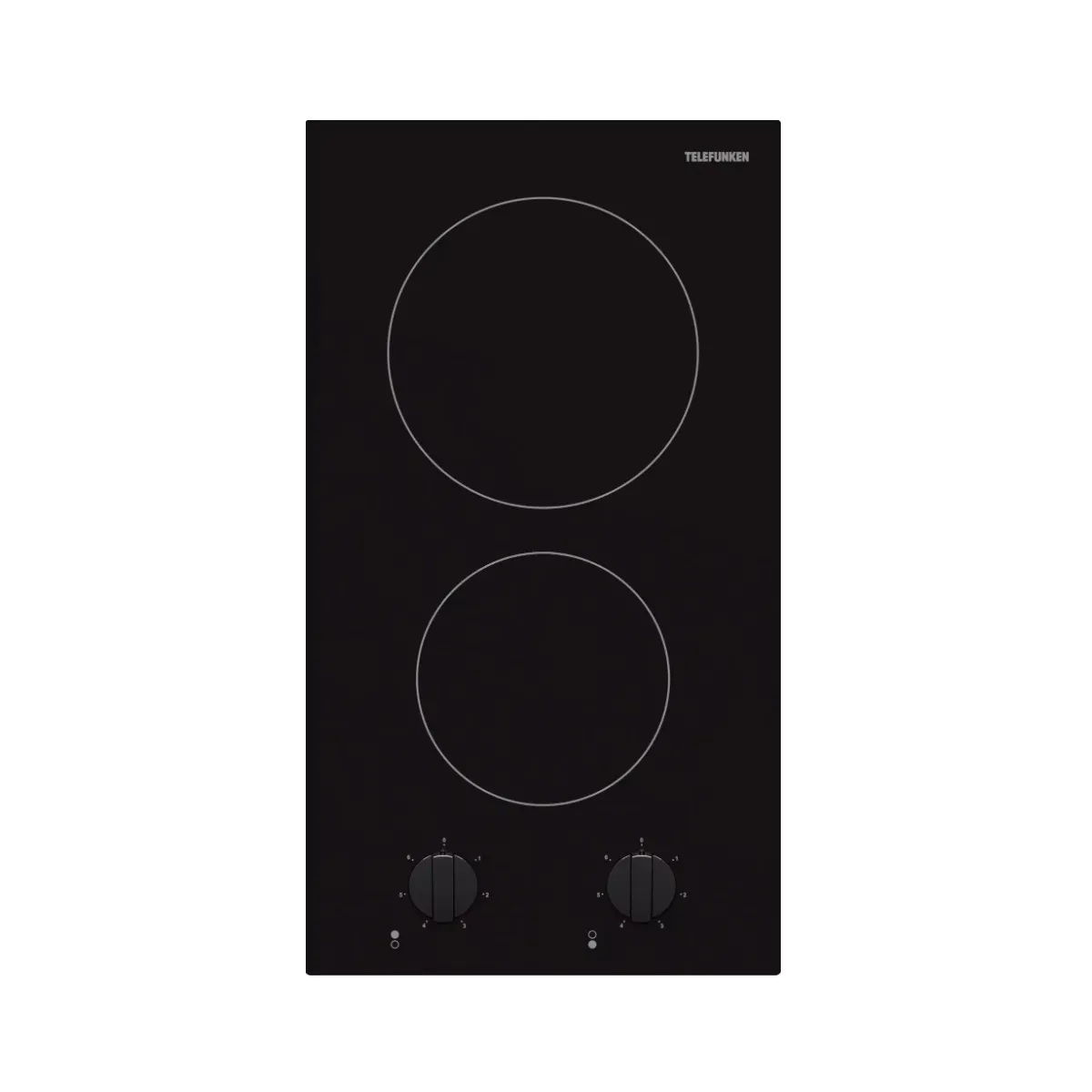 Telefunken Noir Domino Vitrocéramique 29Cm 2 Foyers - Tk2vm