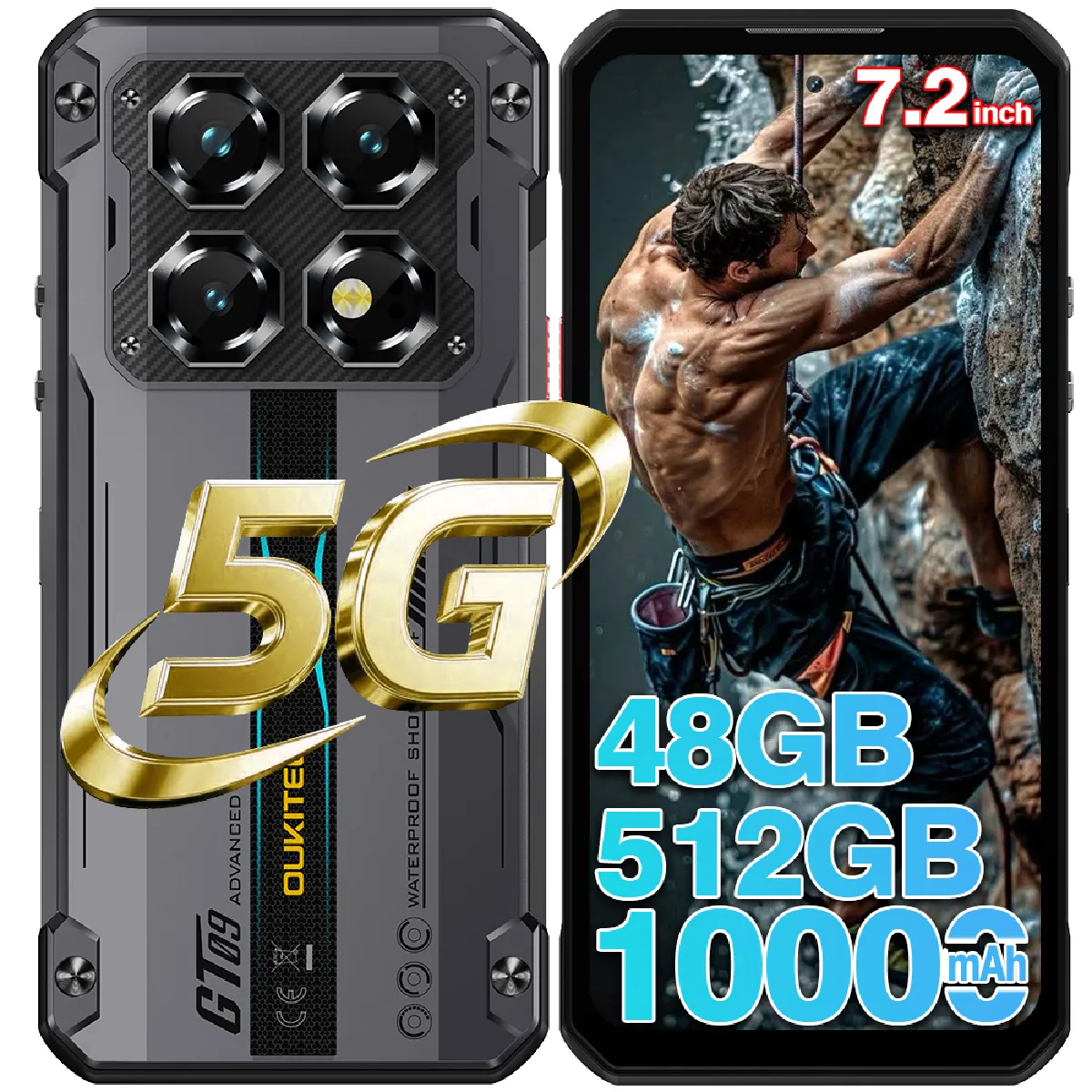 OUKITEL WP60 5G Smartphone 7.2 48GO+ 108MP Dual SIMNFC - vue 2